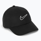 Kepurė su snapeliu Nike Club Unstructured Swoosh black/black