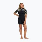 Moteriškas plaukimo hidrokostiumas ROXY 2.0 mm Swell Natural Back Zip SS Springsuit black floral