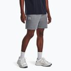 Vyriški šortai Under Armour Icon Fleece Pitch gray medium heather/white