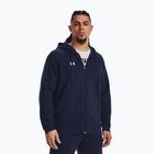 "Under Armour Rival Fleece FZ midnight navy/white" vyriškas treniruočių džemperis