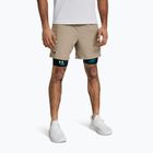 Vyriški treniruočių šortai Under Armour UA Vanish Woven 6in timberwolf taupe/black