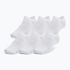 Treniruočių kojinės Under Armour Essential No Show 6 Pack white/white/halo gray