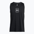 Under Armour Baseline Performance Tank black/black/white vyrų krepšinio marškinėliai