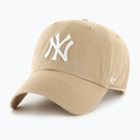 Kepuraitė su snapeliu 47 Brand MLB New York Yankees CLEAN UP W/No Loop Label khaki