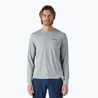 Vyriški marškinėliai ilgomis rankovėmis Patagonia Cap Cool Daily Graphic Shirt-Waters boardshort logo abalone blue/feather grey