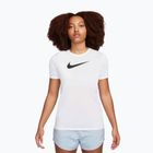 Nike Dri-Fit baltos/juodos spalvos moteriški treniruočių marškinėliai