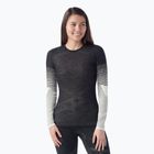 Moteriški termoaktyvūs marškinėliai Smartwool Intraknit Thermal Merino Base Layer Pattern Crew juodi