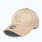 Moteriška New Era Satin 9Forty New York Yankees šviesiai smėlio spalvos beisbolo kepuraitė