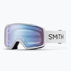 Slidinėjimo akiniai Smith Tribute white/blue sensor mirror