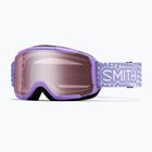Vaikiški slidinėjimo akiniai Smith Daredevil S2 light lavender dot clouds/ignitor mirror antifog