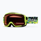 Vaikiški slidinėjimo akiniai Smith Daredevil S3 electric lime slime/green solx mirror antifog