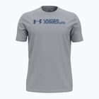 Vyriški treniruočių marškinėliai Under Armour Sliced Wordmark 60/40S mod gray/tech blue