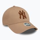 Moteriška kepuraitė su snapeliu New Era Metallic 9FORTY New York Yankees beige