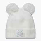 Moteriška žieminė kepurė New Era Double Pom Knit Beanie New York Yankees white