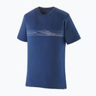 Vyriški marškinėliai Patagonia Cap Cool Merino Blend Graphic Shirt strata stripe / clement blue