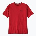 Vyriški marškinėliai Patagonia P-6 Logo Responsibili-Tee amanita red