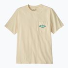 Vyriški marškinėliai Patagonia Midweight '95 Oval Logo Pocket Tee undyed natural