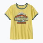 Moteriški marškinėliai Patagonia Great Waves Ringer Tee lemon zest