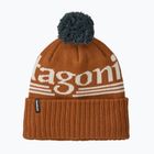 Žieminė kepurė Patagonia Powder Town hut tripper logo: cinnamon brown