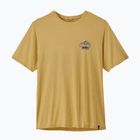Vyriški marškinėliai Patagonia Cap Cool Daily Great Waves limestone yellow - light limestone yellow x-dye