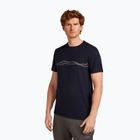 Vyriški marškinėliai icebreaker Merino 150 Tech Lite Mountain Pulse midnight navy