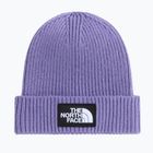 Žieminė kepurė The North Face Logo Box Cuffed grounded plum