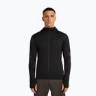 Vyriškas žygio džemperis Icebreaker Merino 300 Realfleece Descender Zip Hoodie black