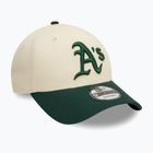 Kepuraitė su snapeliu New Era Colourblock 9Forty Oakland Athletics light beige