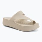 Moteriškos šlepetės per pirštą Crocs Getaway Platform Toe Loop sandstone