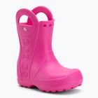 Vaikiški guminiai batai Crocs Handle It Rain Boot Kids Toddler pink crush