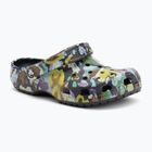 Šlepetės Crocs Classic Painted Floral black sand