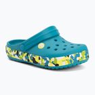Vaikiškos šlepetės Crocs Crockband Glow Confetti Band turbo teal/multi
