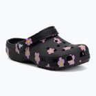 Vaikiškos šlepetės Crocs Classic Flower black