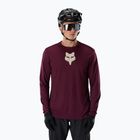 Vyriški ilgomis rankovėmis dviračių marškinėliai Fox Racing Ranger Fox Head LS dark maroon