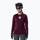 Moteriški dviračių marškinėliai ilgomis rankovėmis Fox Racing Ranger Fox Head LS dark maroon
