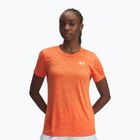 Moteriški treniruočių marškinėliai Under Armour Tech Twist orange base/white