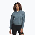 Moteriškas džemperis Under Armour Rival Fleece Piped HZ Hoodie jasper blue/white