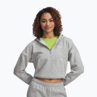 Moteriškas džemperis Under Armour Rival Fleece Piped HZ Hoodie mod gray light heather/white