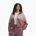 Moteriška striukė Under Armour Rival Woven Hoody maroon mist tourmaline pink/maroon mist