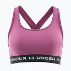 Sportinė liemenėlė Under Armour Crossback Mid fuchsia dusk/black/white