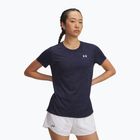 Moteriški treniruočių marškinėliai Under Armour Tech Twist midnight navy/white