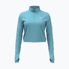 Moteriški treniruočių marškinėliai ilgomis rankovėmis Under Armour Tech Branded 1/2 Zip blue haze/lumos lime/white