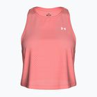 Moteriški treniruočių marškinėliai Under Armour Tech Sport Mesh Crop Tank posh pink/white