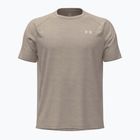 Vyriški treniruočių marškinėliai Under Armour Tech Textured timberwolf taupe/white