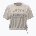 Moteriški treniruočių marškinėliai Under Armour Bungee Hem Tee summit white/khaki base
