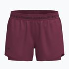 Moteriški treniruočių šortai Under Armour Tech Play Up 2IN1 Shorts claret/claret/ox blood