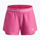 Treniruočių šortai vaikams Under Armour UA Tech Play Up 2IN1 Shorts pink frenzy/white