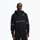 Vyriškas džemperis Under Armour Icon Fleece Taped Full Zip ultimate black/white