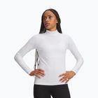 Moteriški treniruočių marškinėliai ilgomis rankovėmis Under Armour ColdGear Mock LS white/halo gray