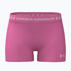 Moteriški treniruočių šortai Under Armour HeatGear Shorty pink frenzy/prime pink